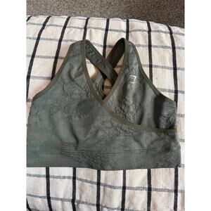 Gymshark green sports bra size M. No removable pads